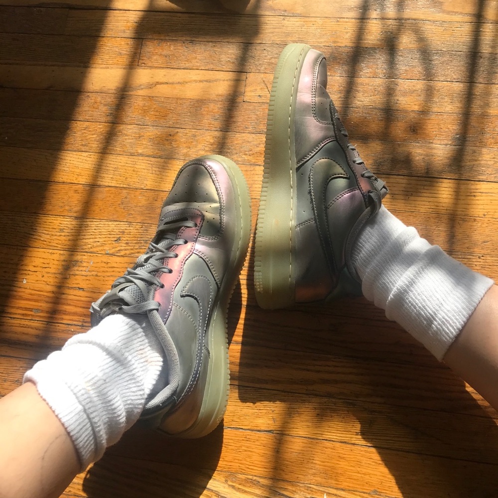 Nike lowtop reflective multi colored sneakers !